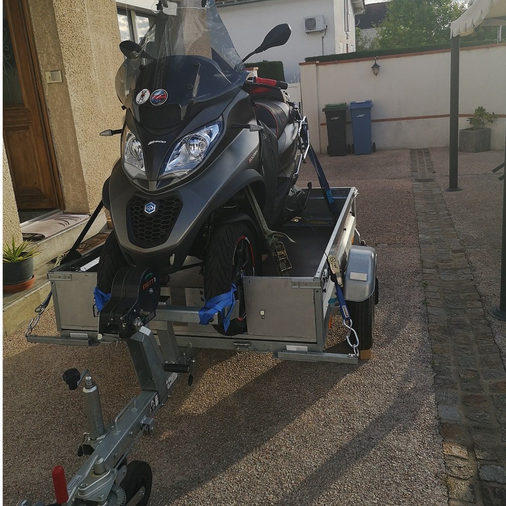 Remorque porte scooter 3 roues