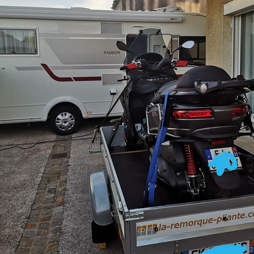 Remorque porte scooter 3 roues