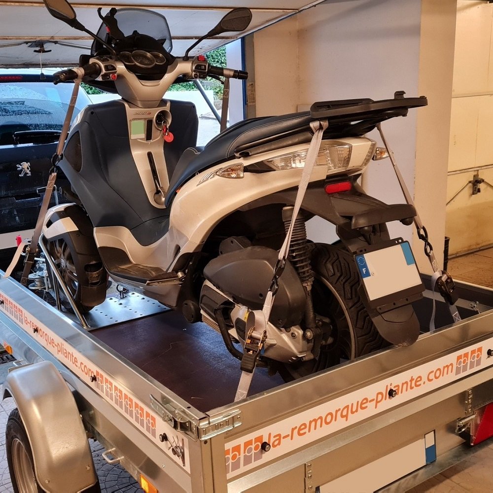 Remorque porte scooter 3 roues
