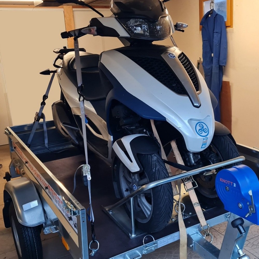 Remorque porte scooter 3 roues