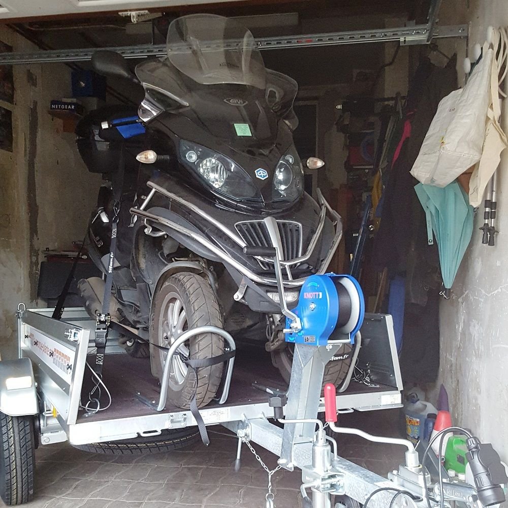 Remorque porte scooter 3 roues